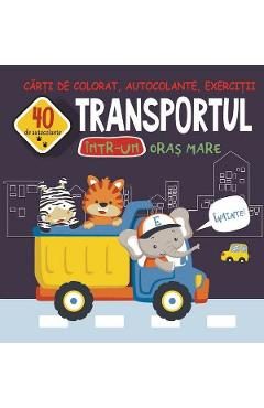 Transportul intr-un oras mare. Carti de colorat, autocolante, exercitii - Gheorghe Ghetu